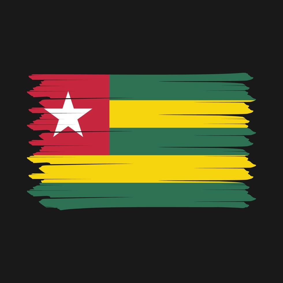 Togo Flag Brush vector