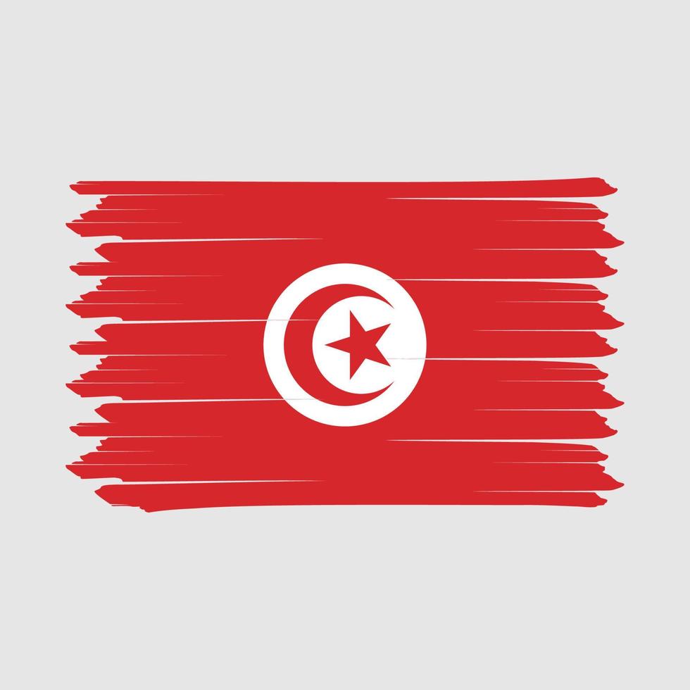 Tunisia Flag Brush vector