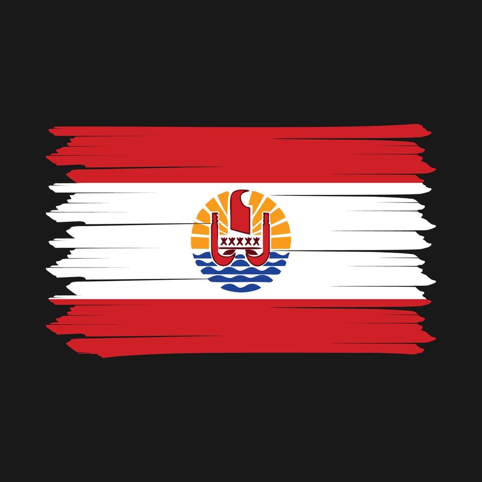 French Polynesia Flag Brush vector