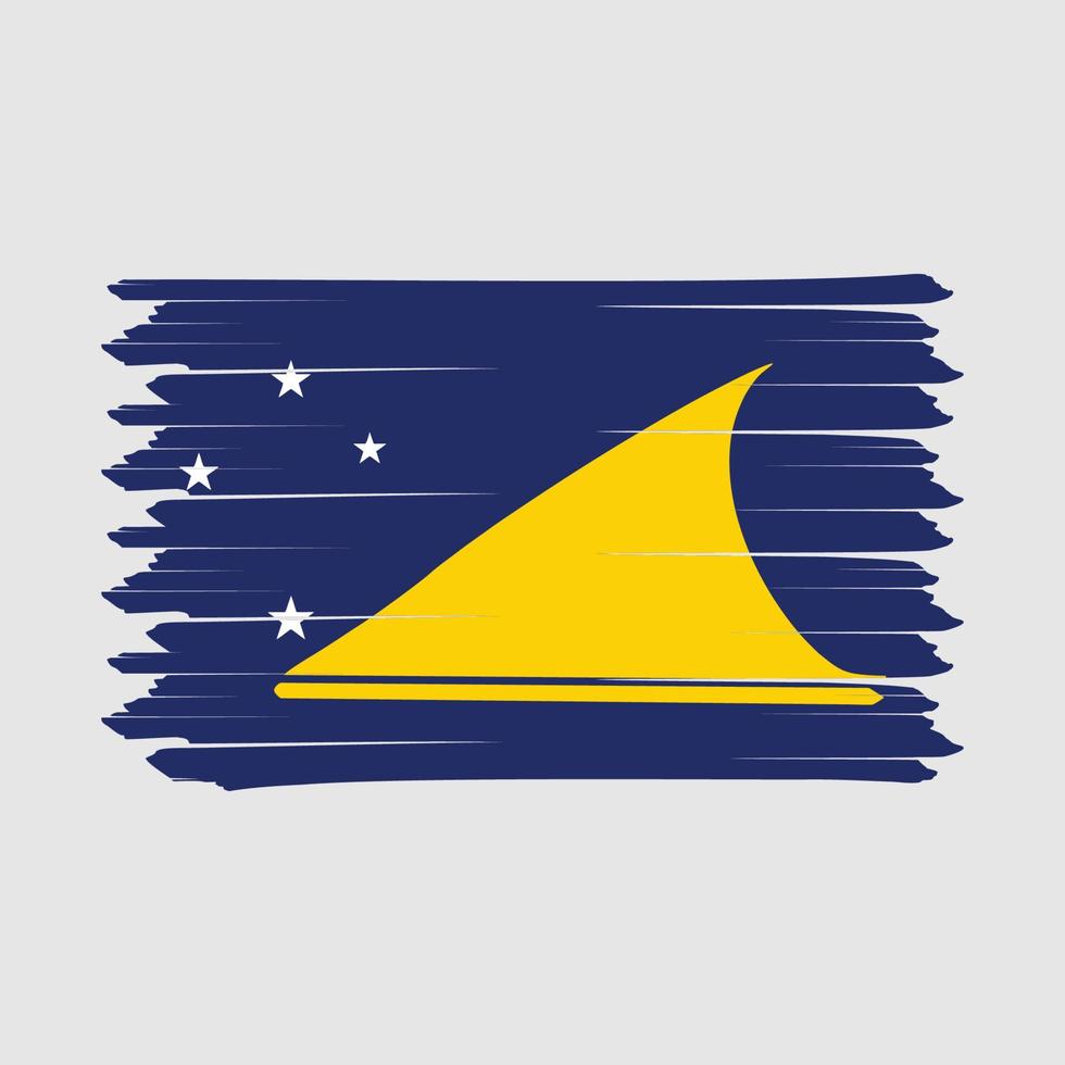 Tokelau Flag Brush vector