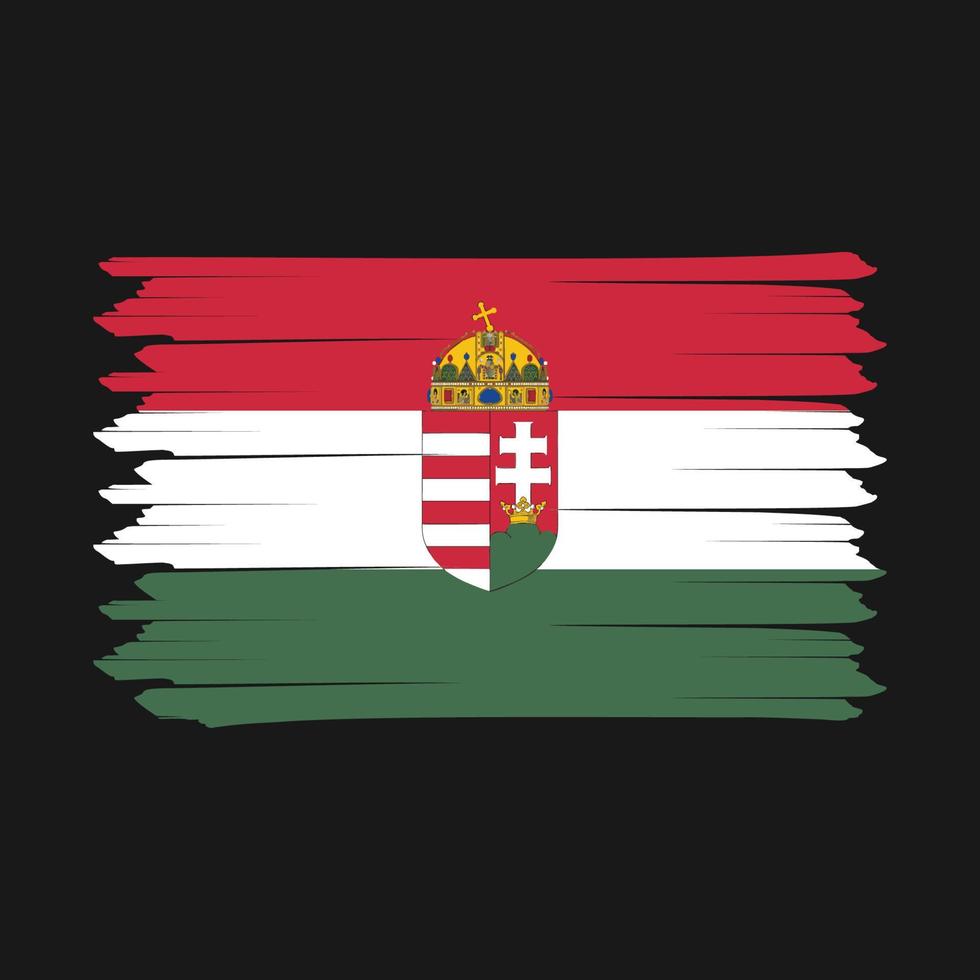 Hungary Flag Brush vector