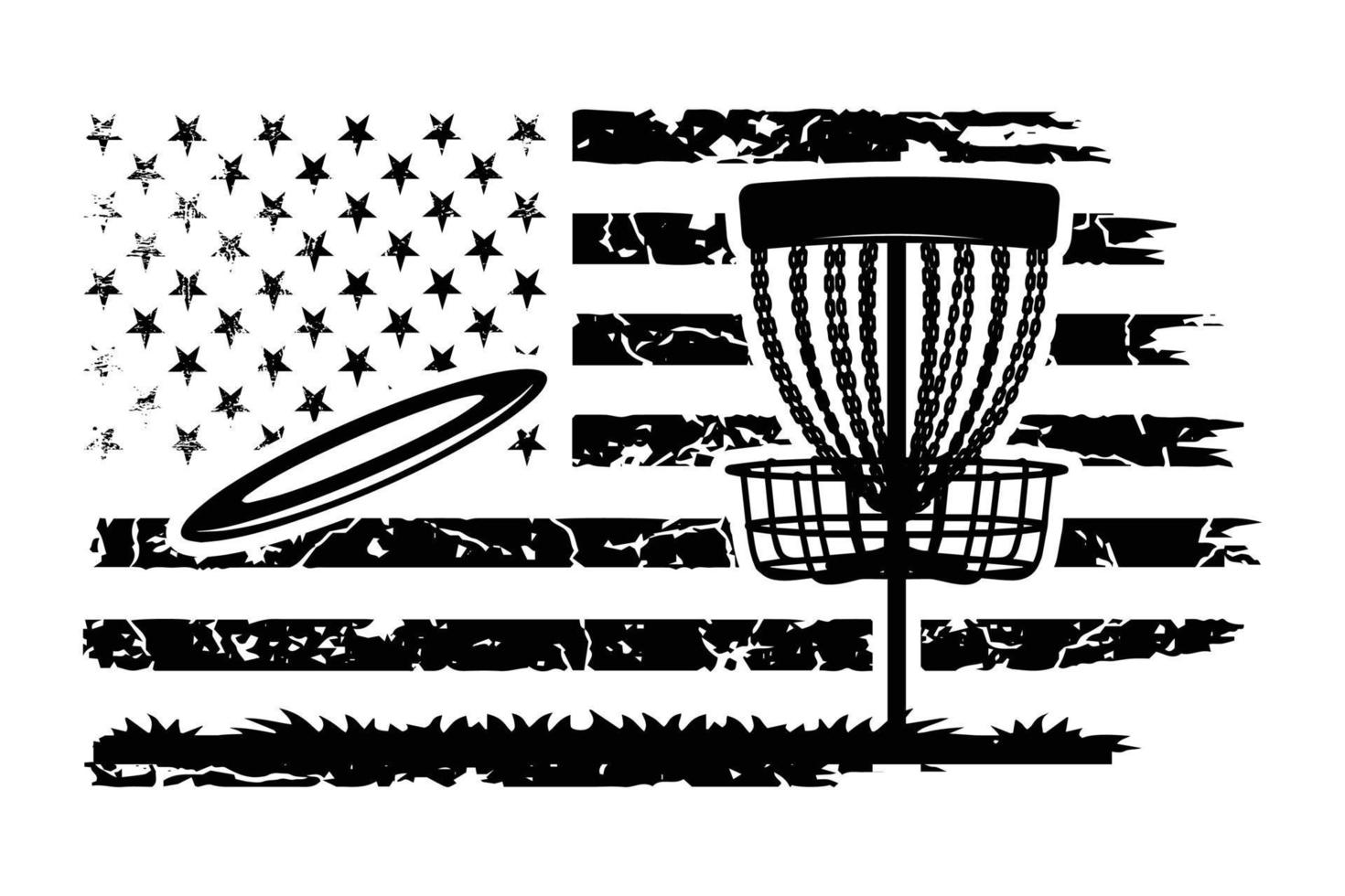 Disc Golf Patriotic Day Design vector