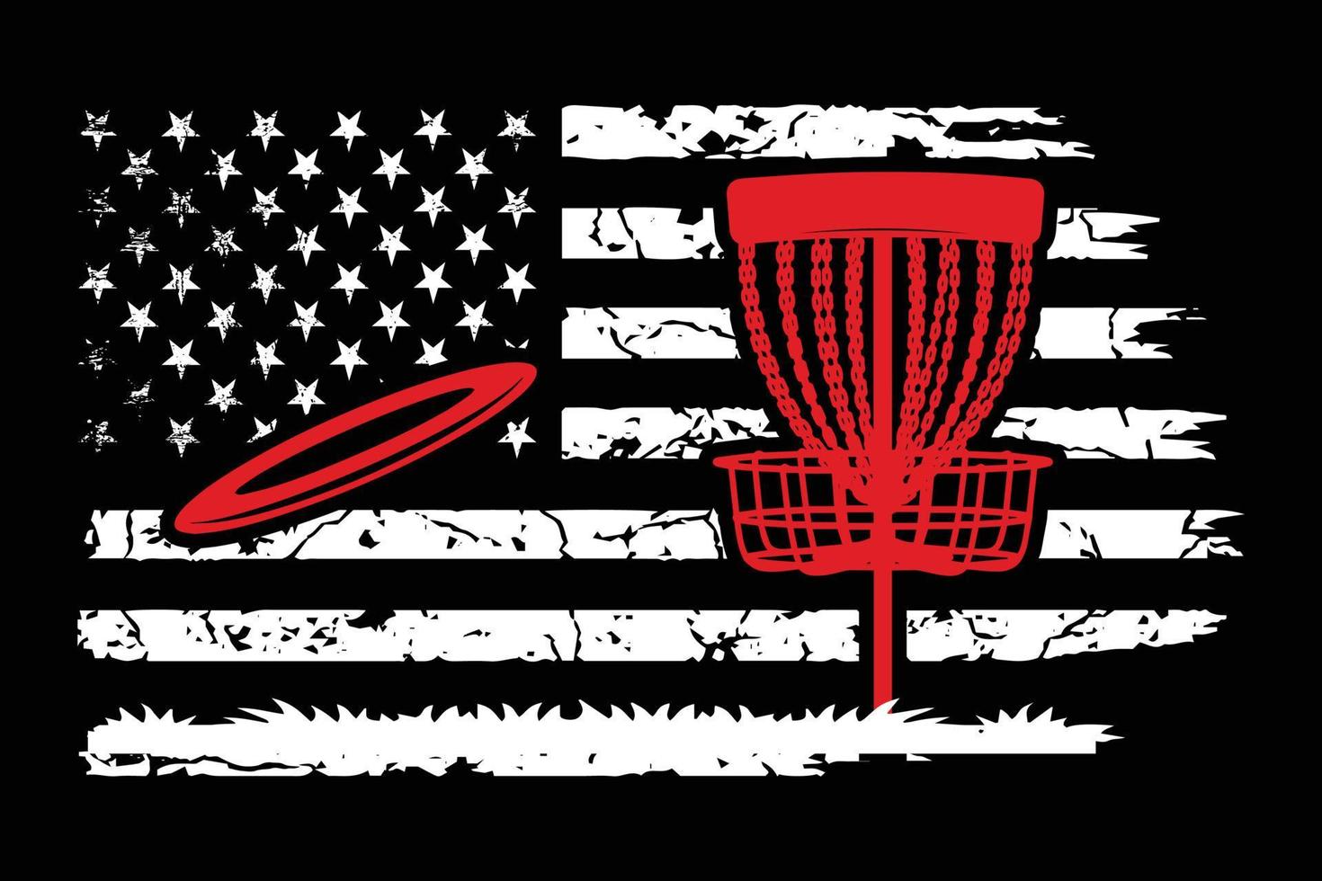 Disc Golf Flag Design vector