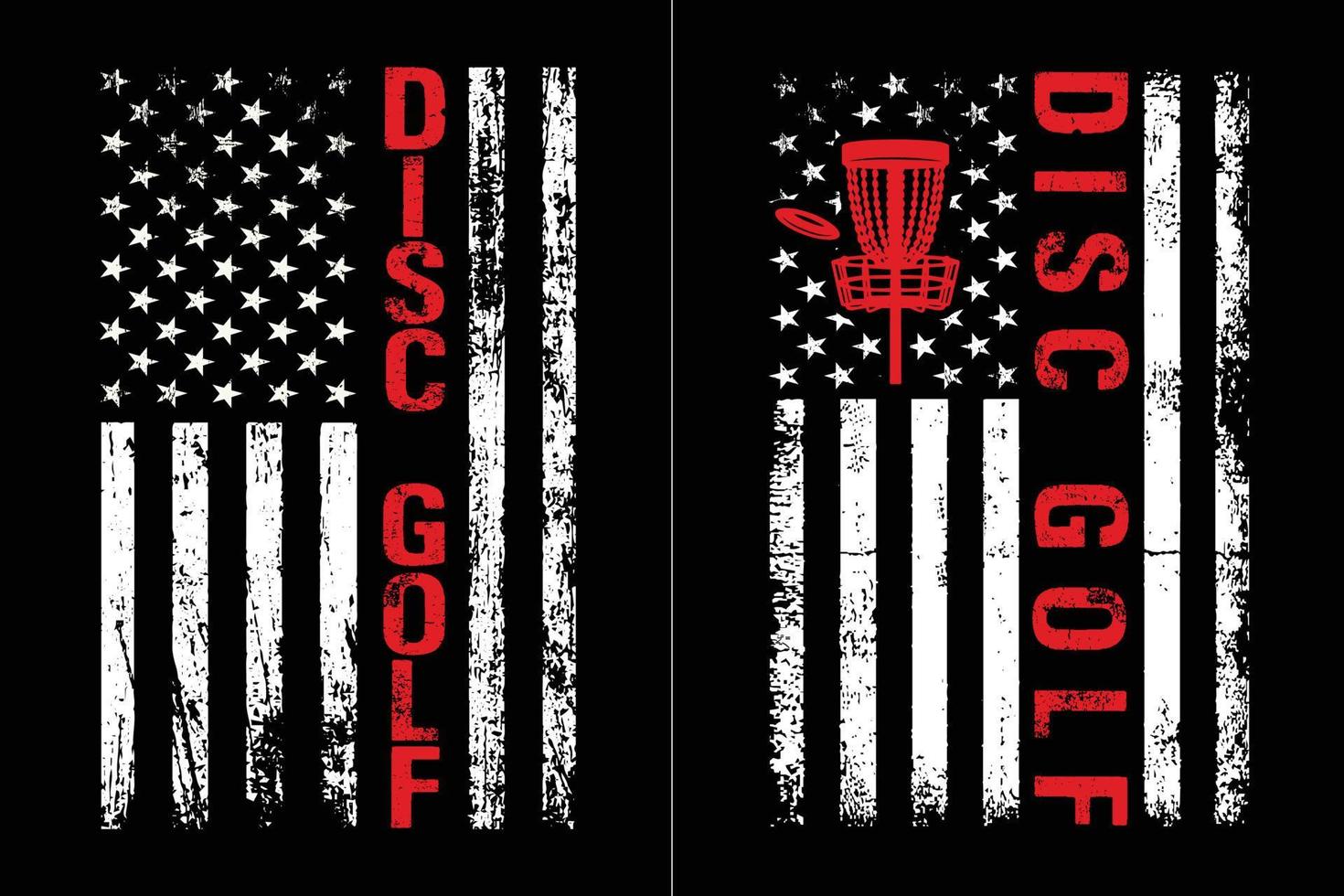 diseño de golf de disco de bandera americana vector