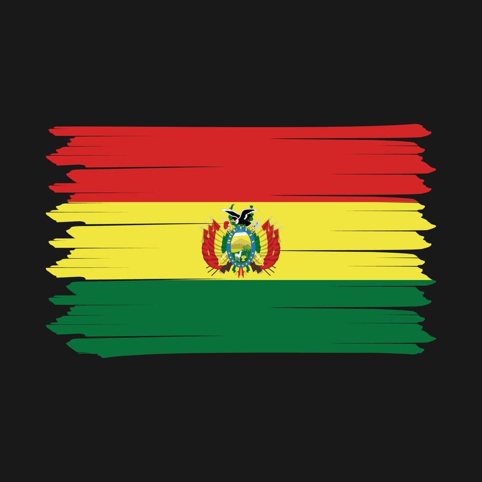 cepillo de bandera de bolivia vector