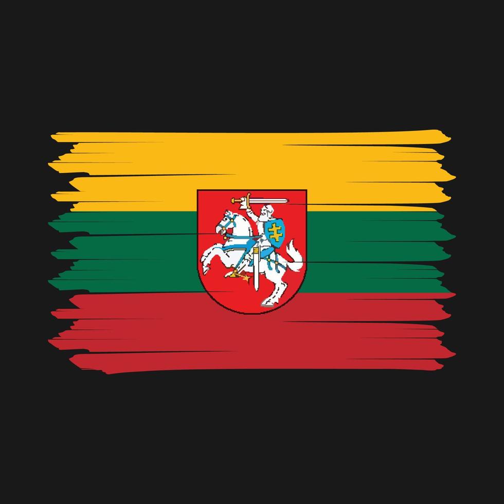 Lithuania Flag Brush vector