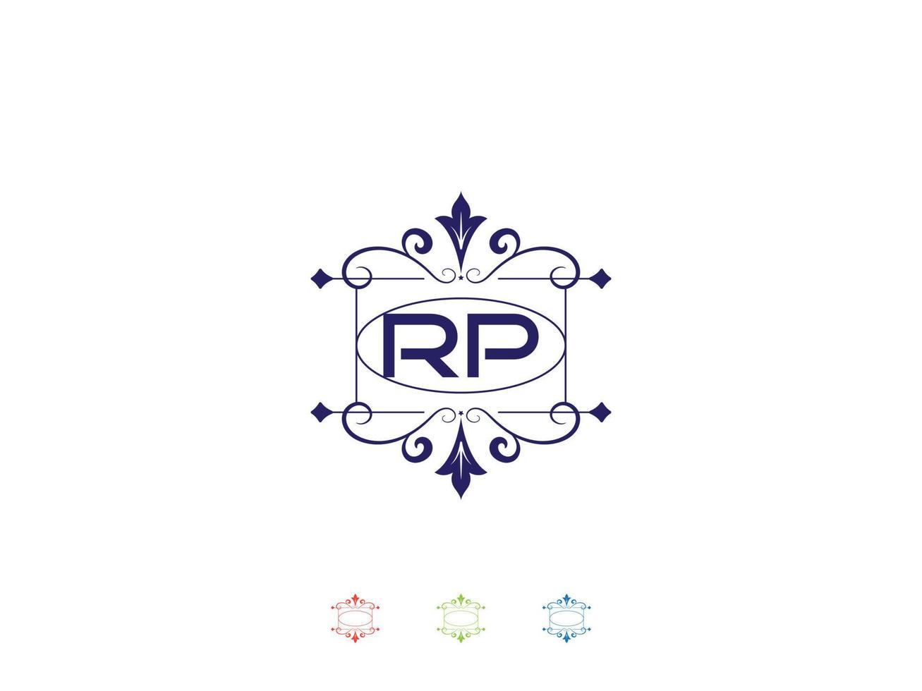 Monogram RP Luxury Logo, Unique RP Logo Letter Design vector