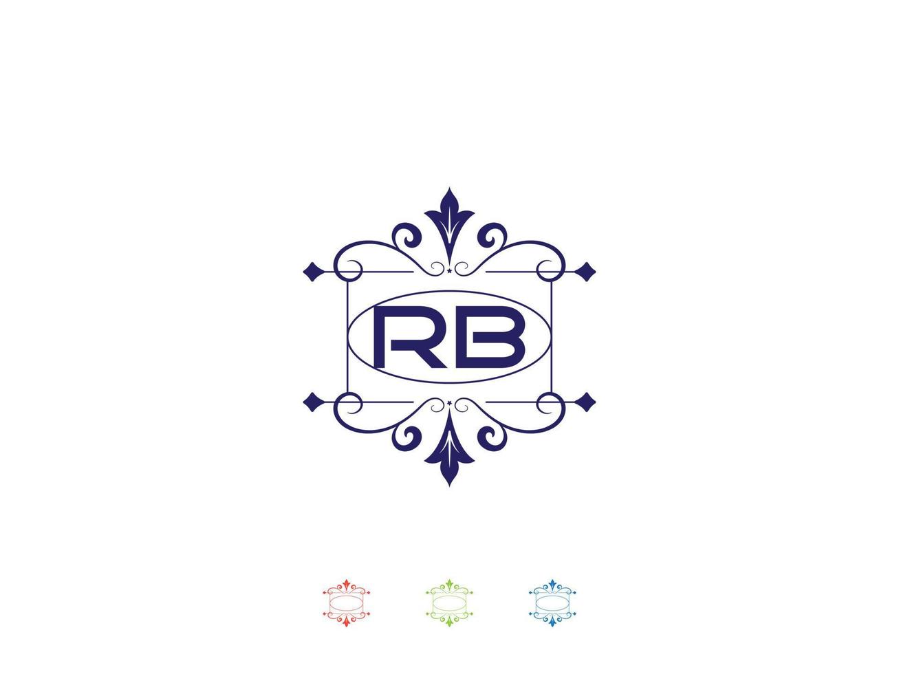 Monogram Rb Luxury Logo, Unique RB Logo Letter Design vector