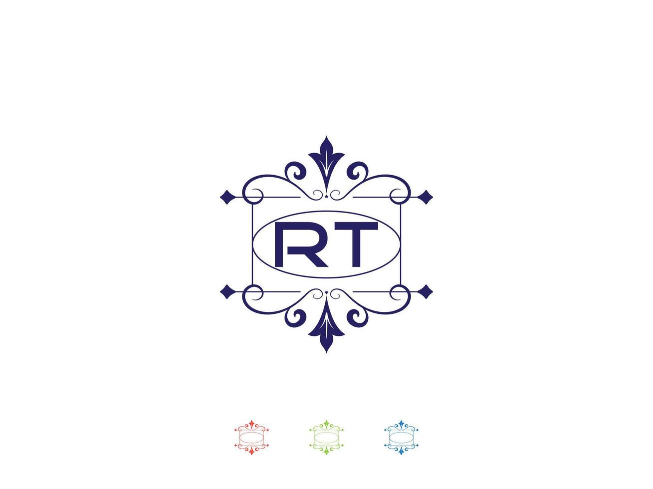Monogram Rt Luxury Logo, Unique RT Logo Letter Design vector