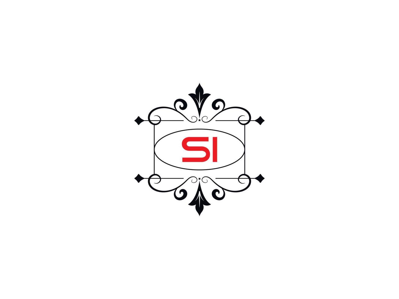 Alphabet Si Logo Image, Creative SI Luxury Letter Logo Icon Vector