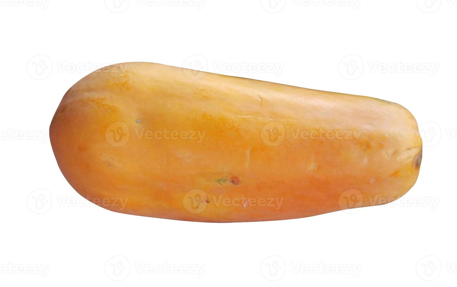 Ripe papaya isolated on white background photo