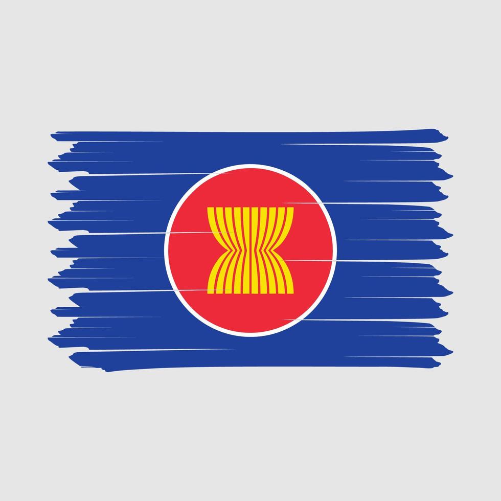 cepillo de la bandera de la asean vector