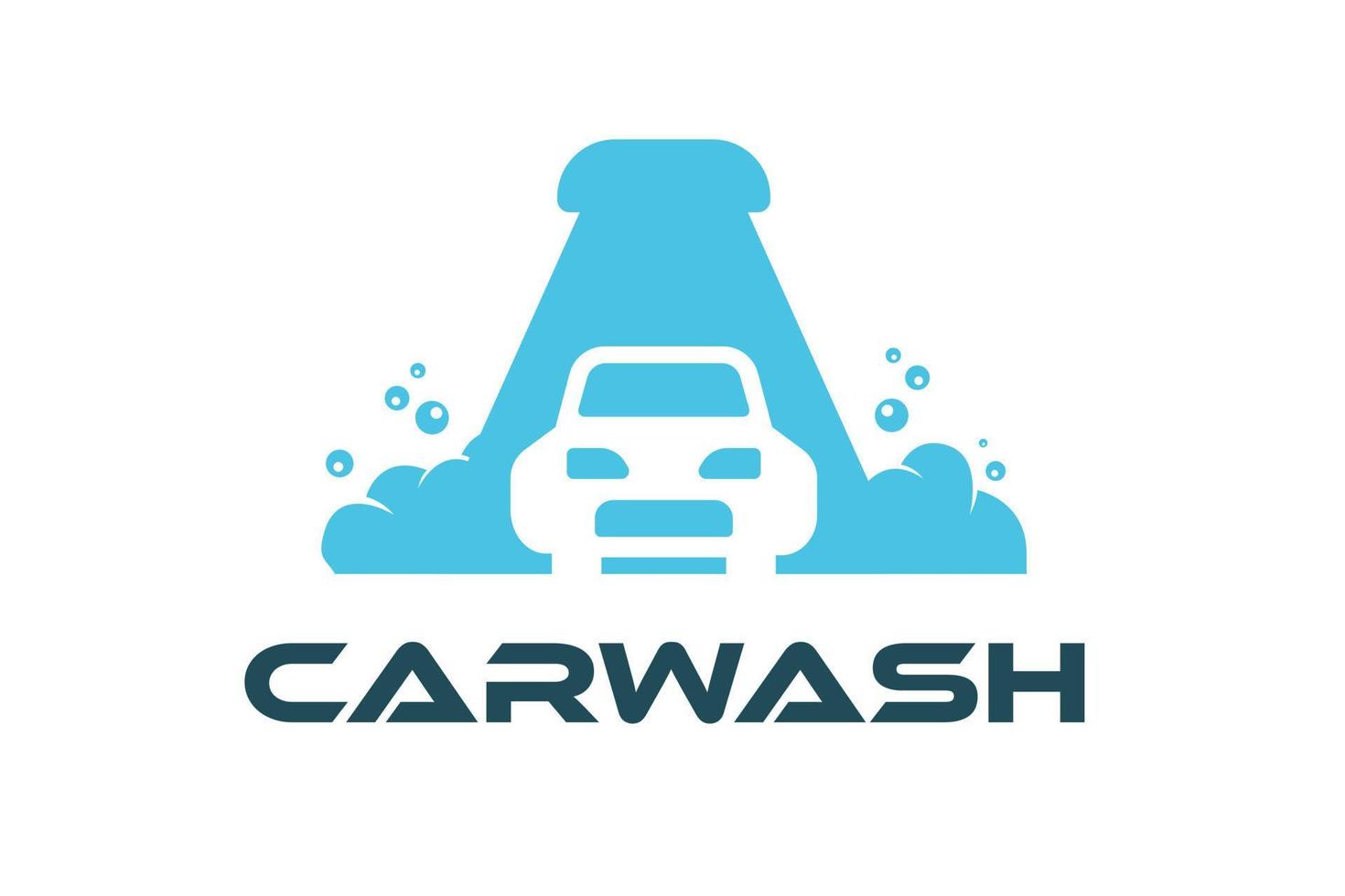 diseño de logotipo de lavado de autos de ducha moderna vector