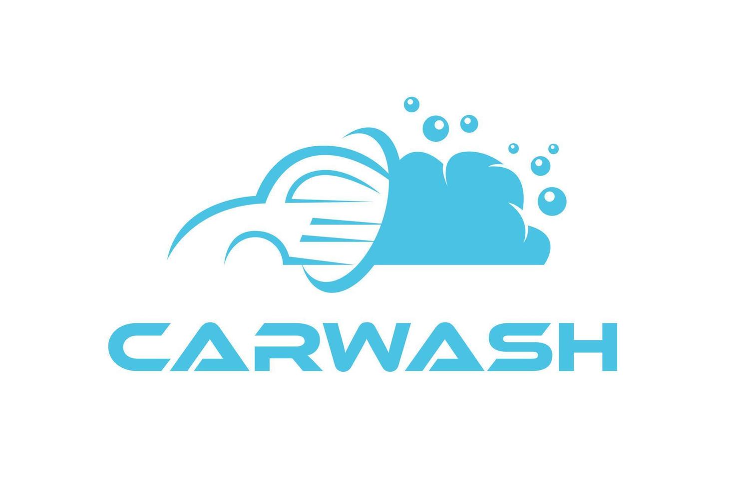 logotipo de lavado de autos rápido moderno identidad de marca vector
