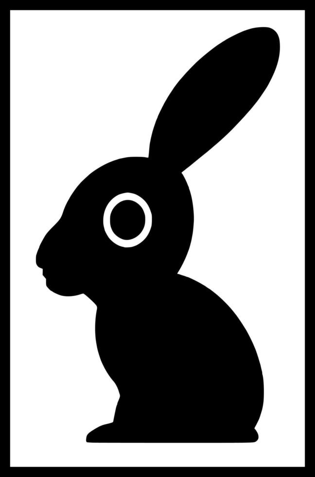 vector illustration of rabbit shape