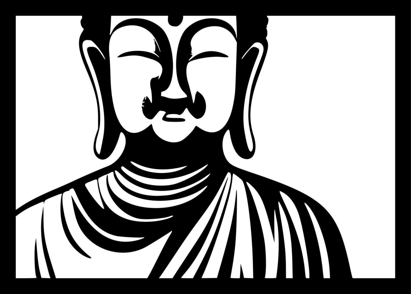 vector illustration of buddha statue