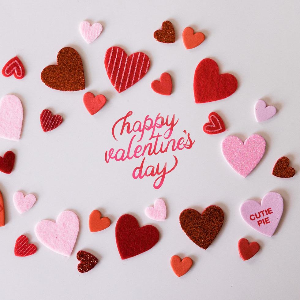 valentines day background with hearts photo