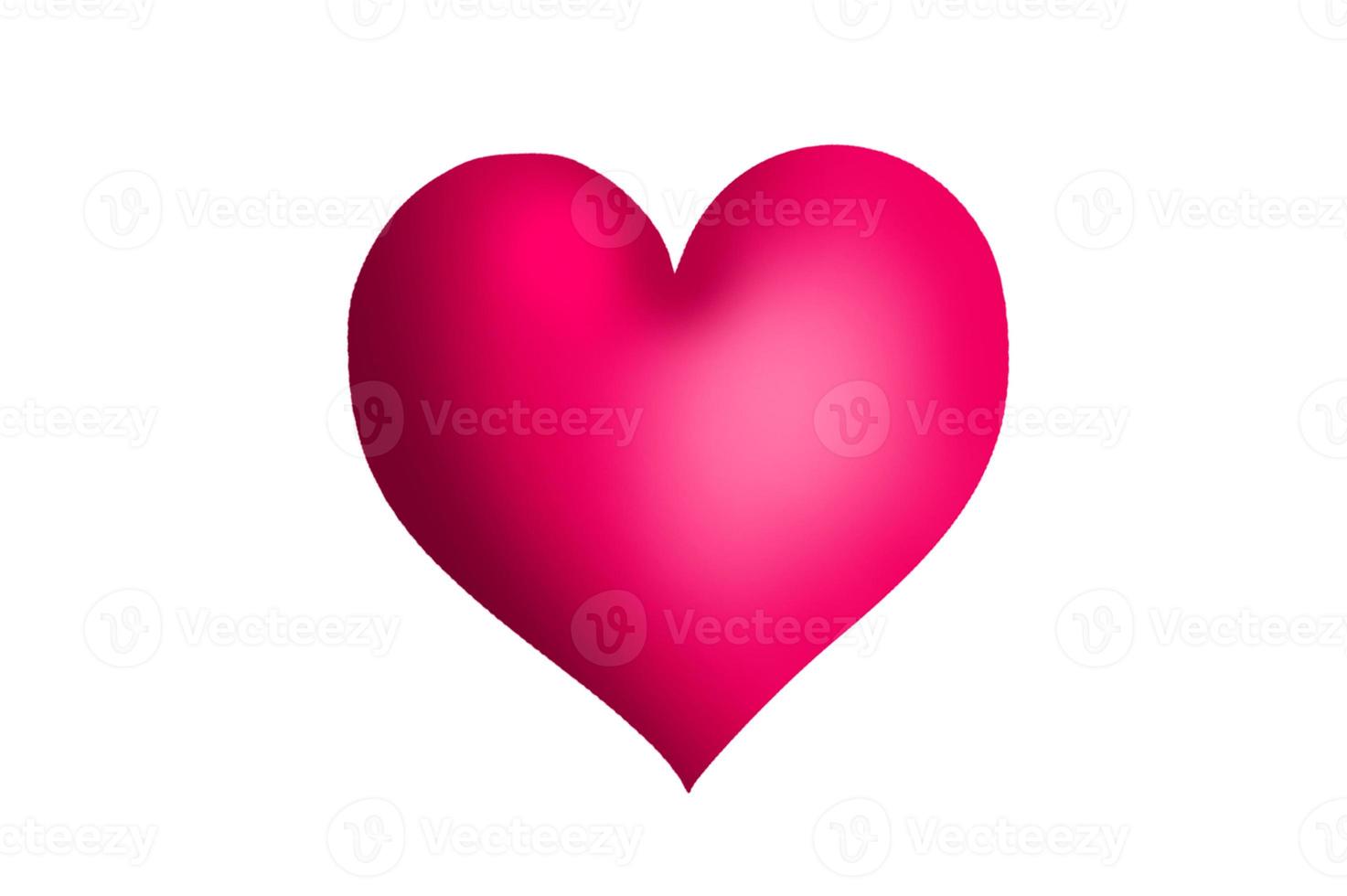 Valentine. Red heart shape on white background. Isolate photo
