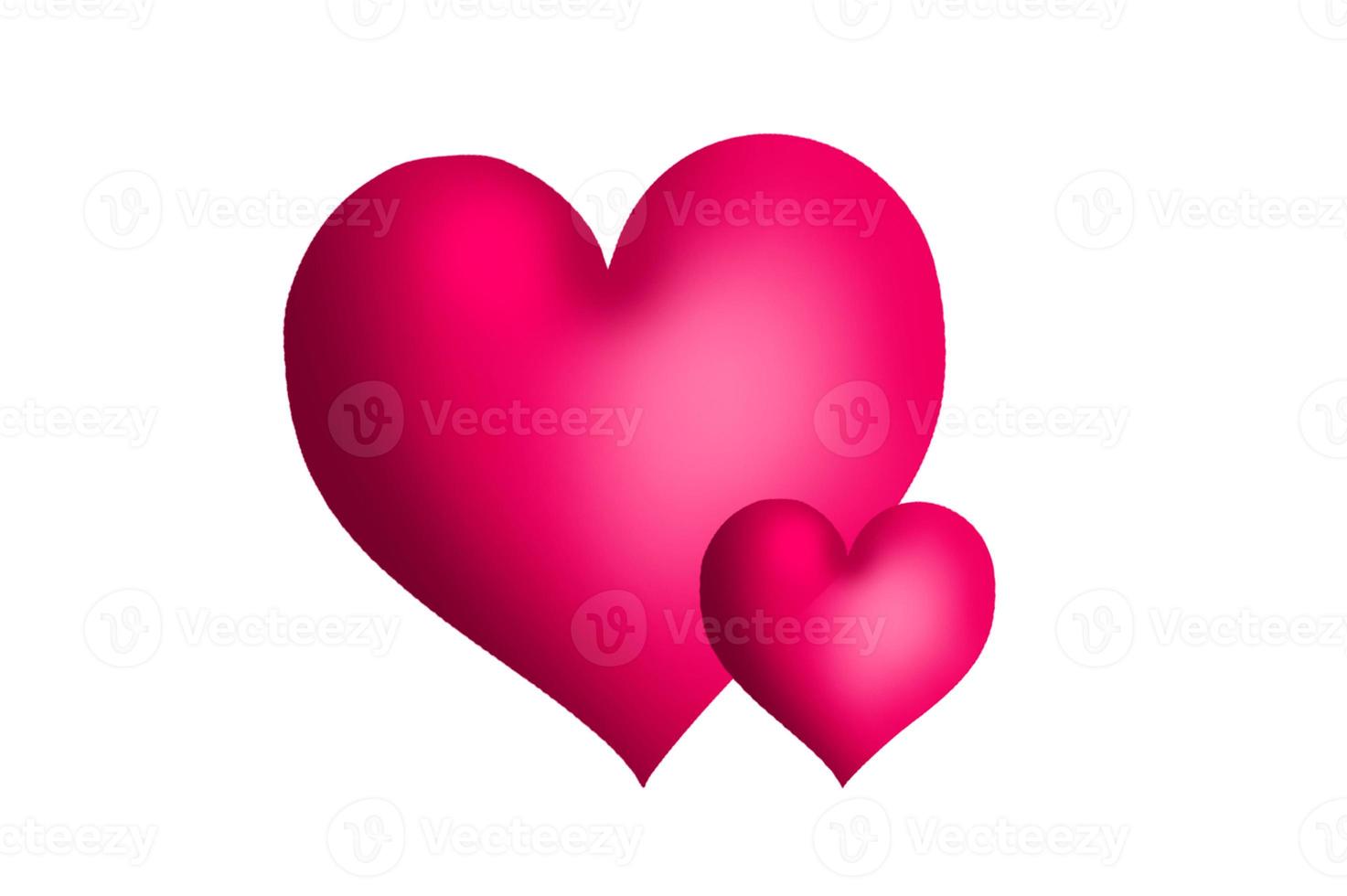 Valentine. Red heart shape on white background. Isolate photo