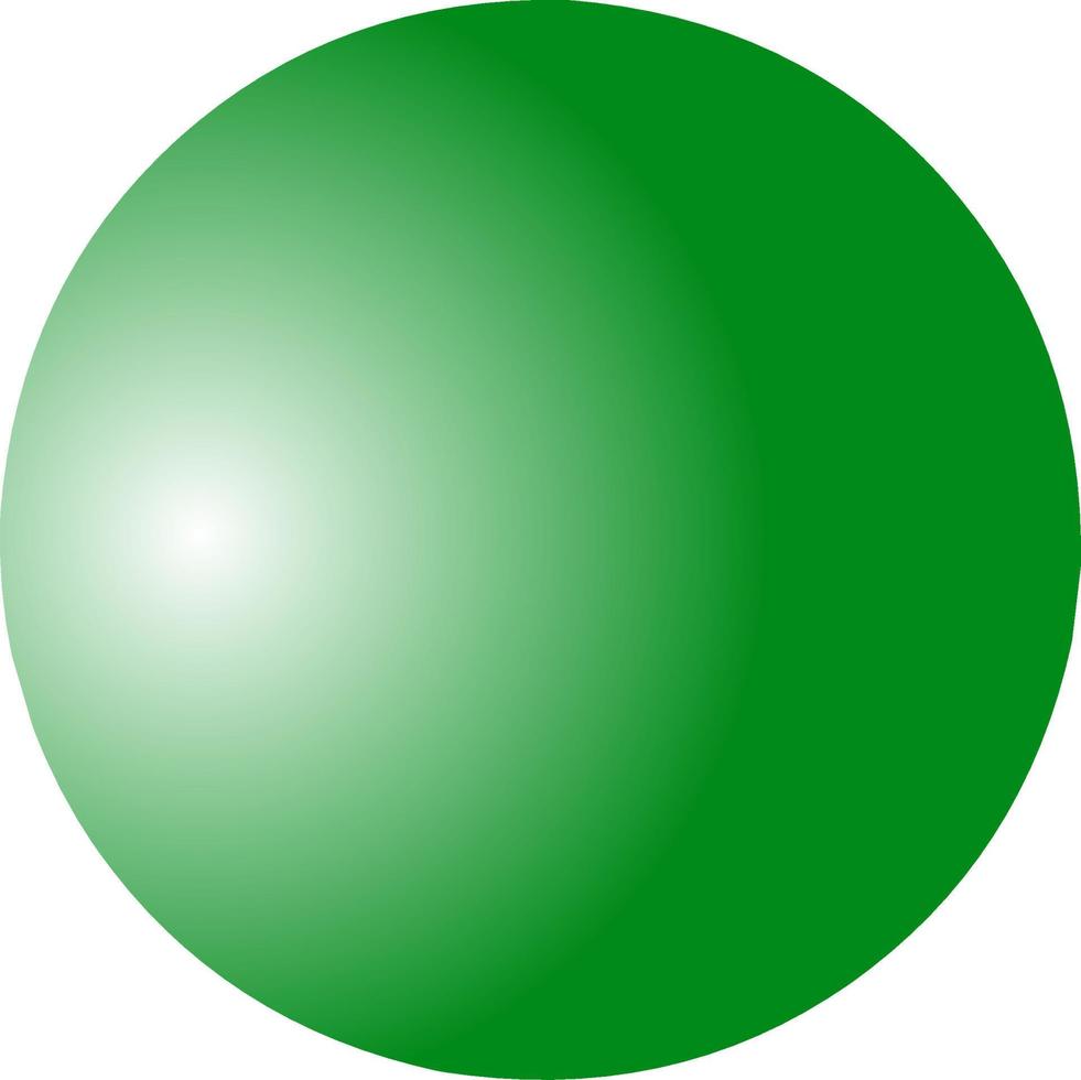 green sphere isolated on white vector