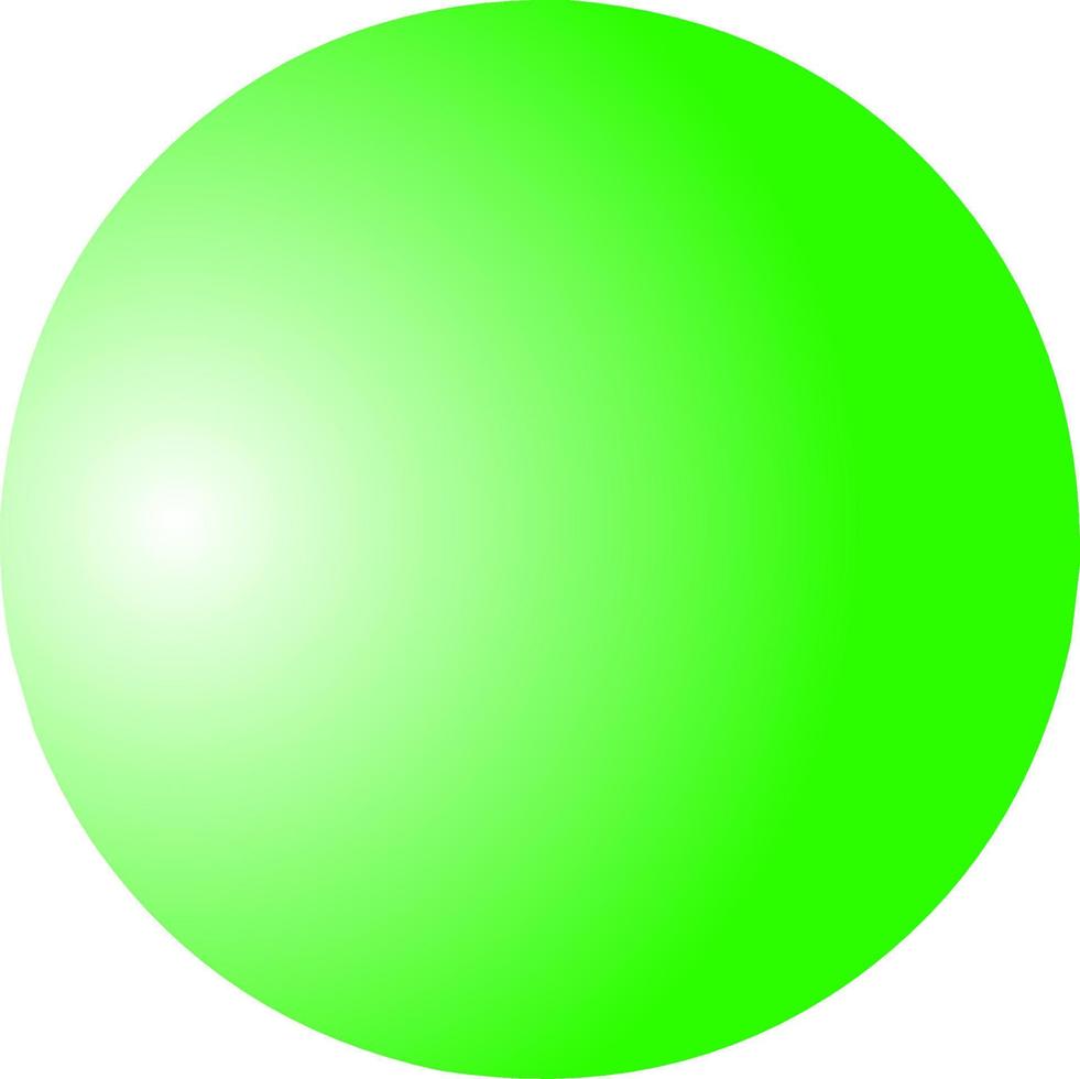 green sphere isolated on white vector
