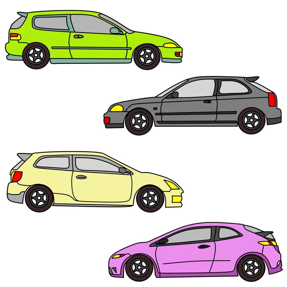 imagen vectorial de contorno de coche para colorear libro vector