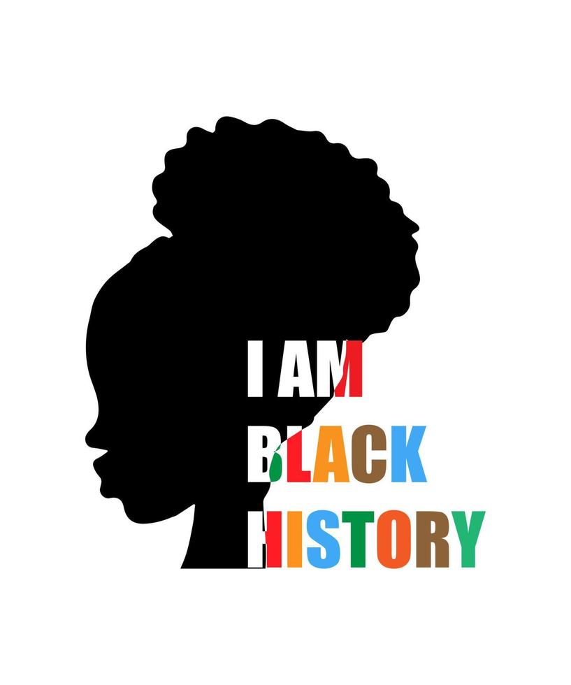 i am black history t shirt design vector