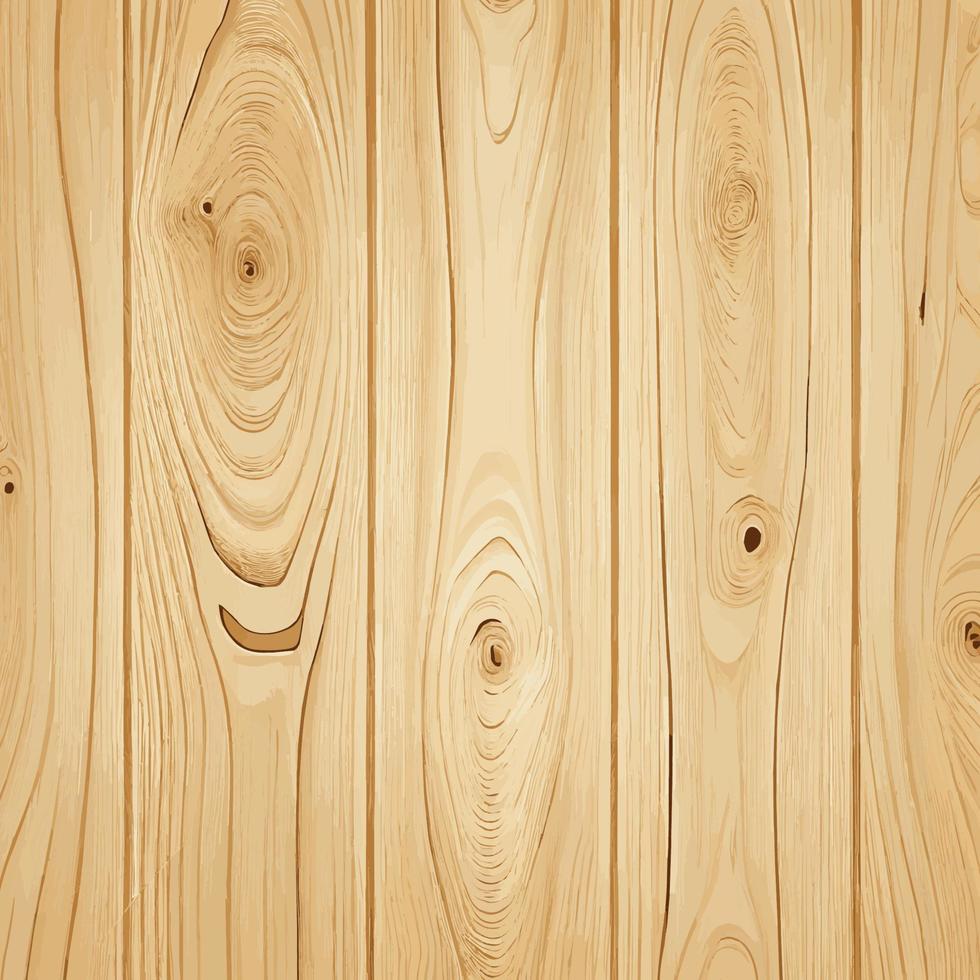 textura de madera clara con nudos, fondo de tablón - vector