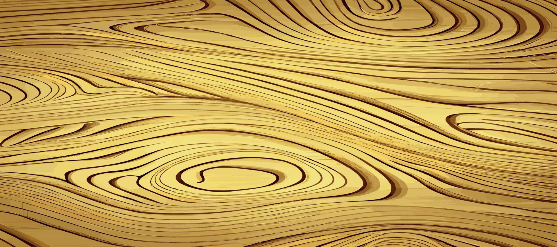 textura de madera clara panorámica con nudos, fondo de tablón - vector