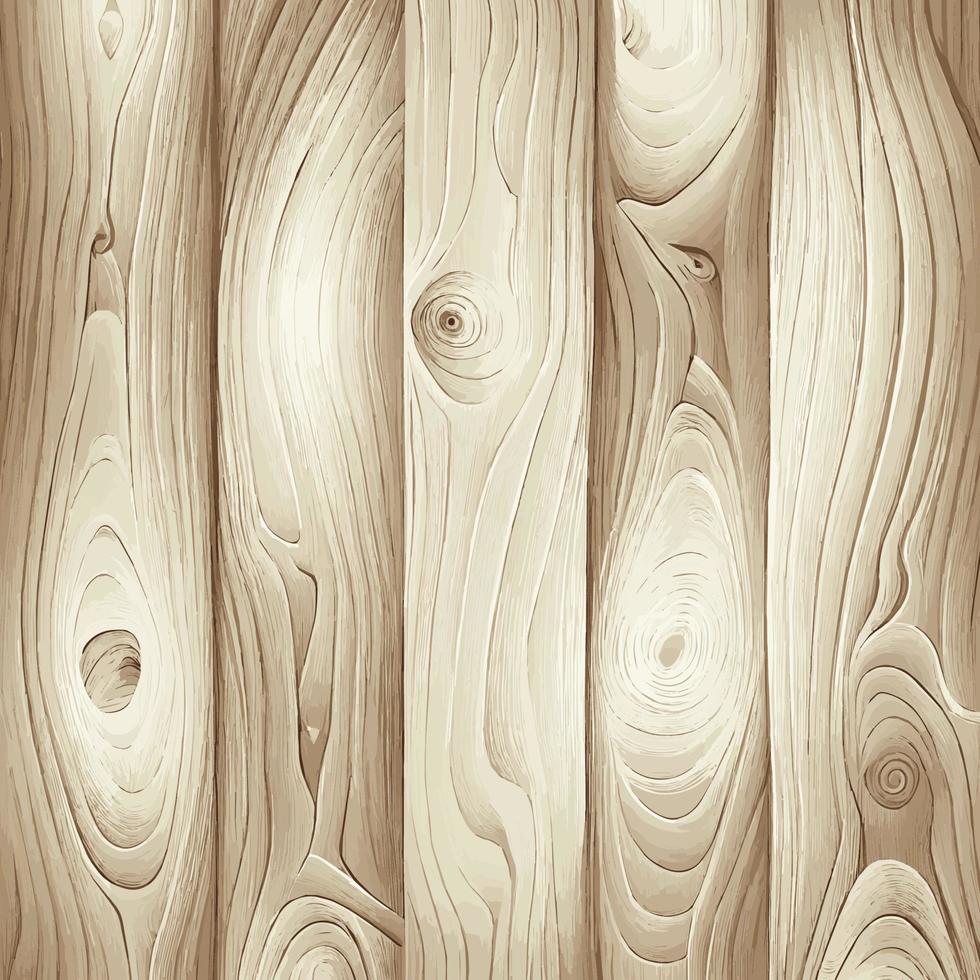 textura de madera clara con nudos, fondo de tablón - vector