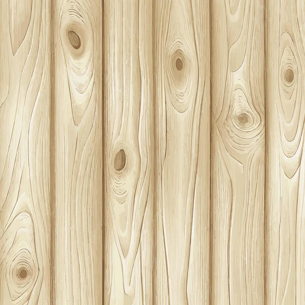 Light wood texture with knots, plank background - Vector