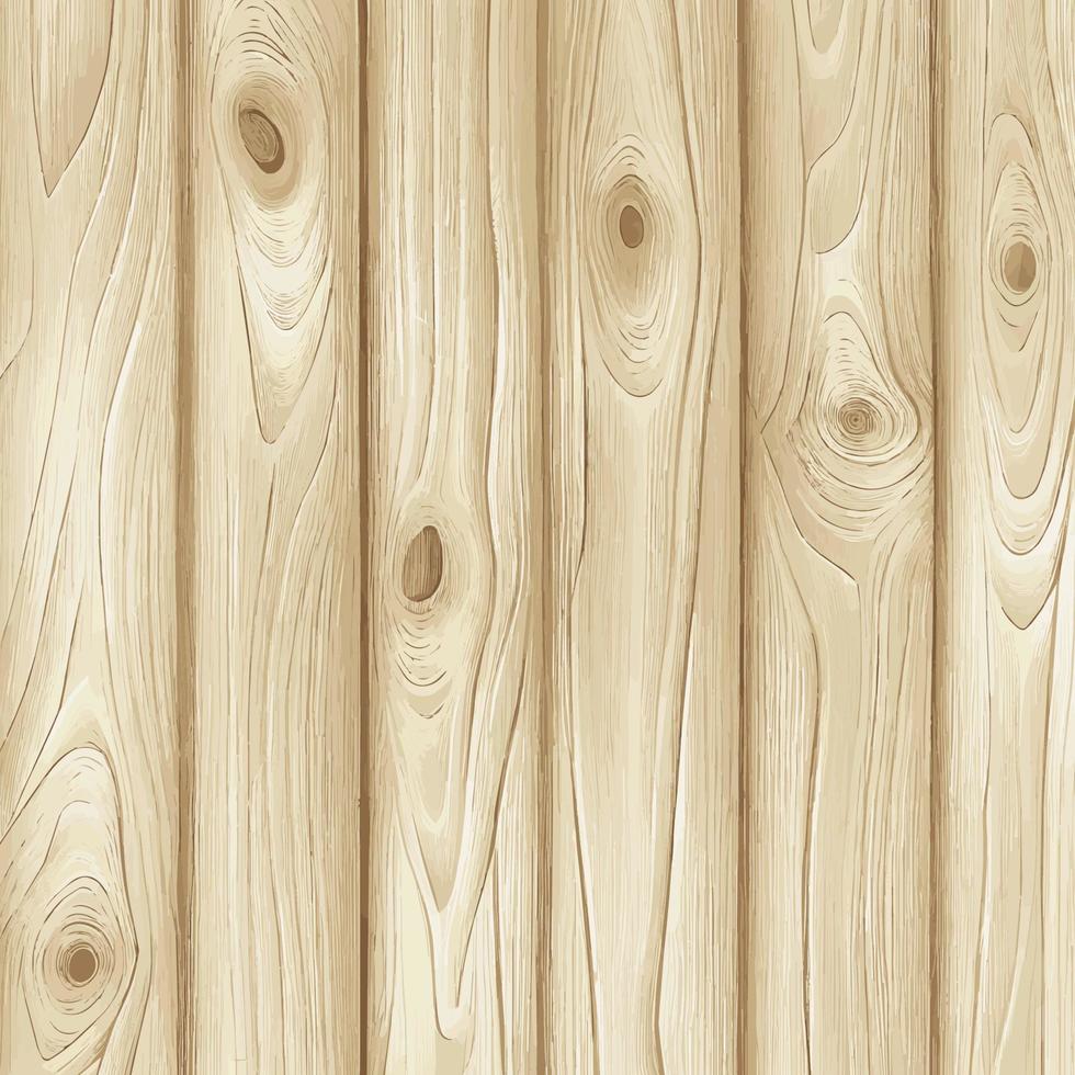 textura de madera clara con nudos, fondo de tablón - vector