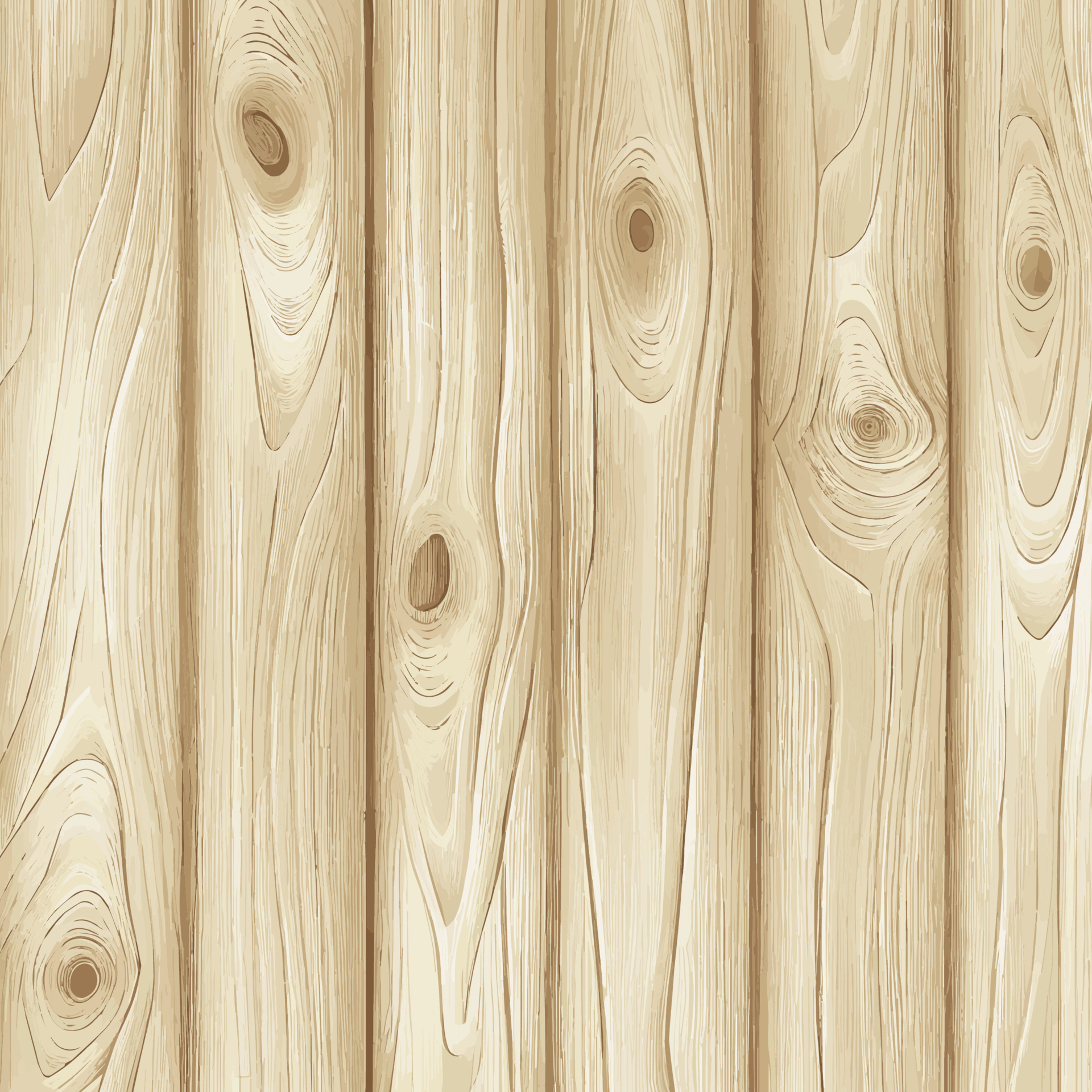 Light wood texture with knots, plank background Vector 17684814