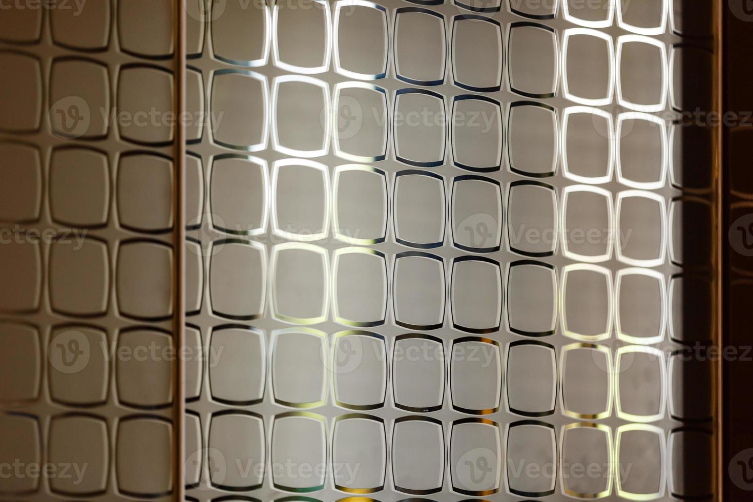 Bathroom mirror grain wet Filter silver shade Geometric pattern on the mirror photo