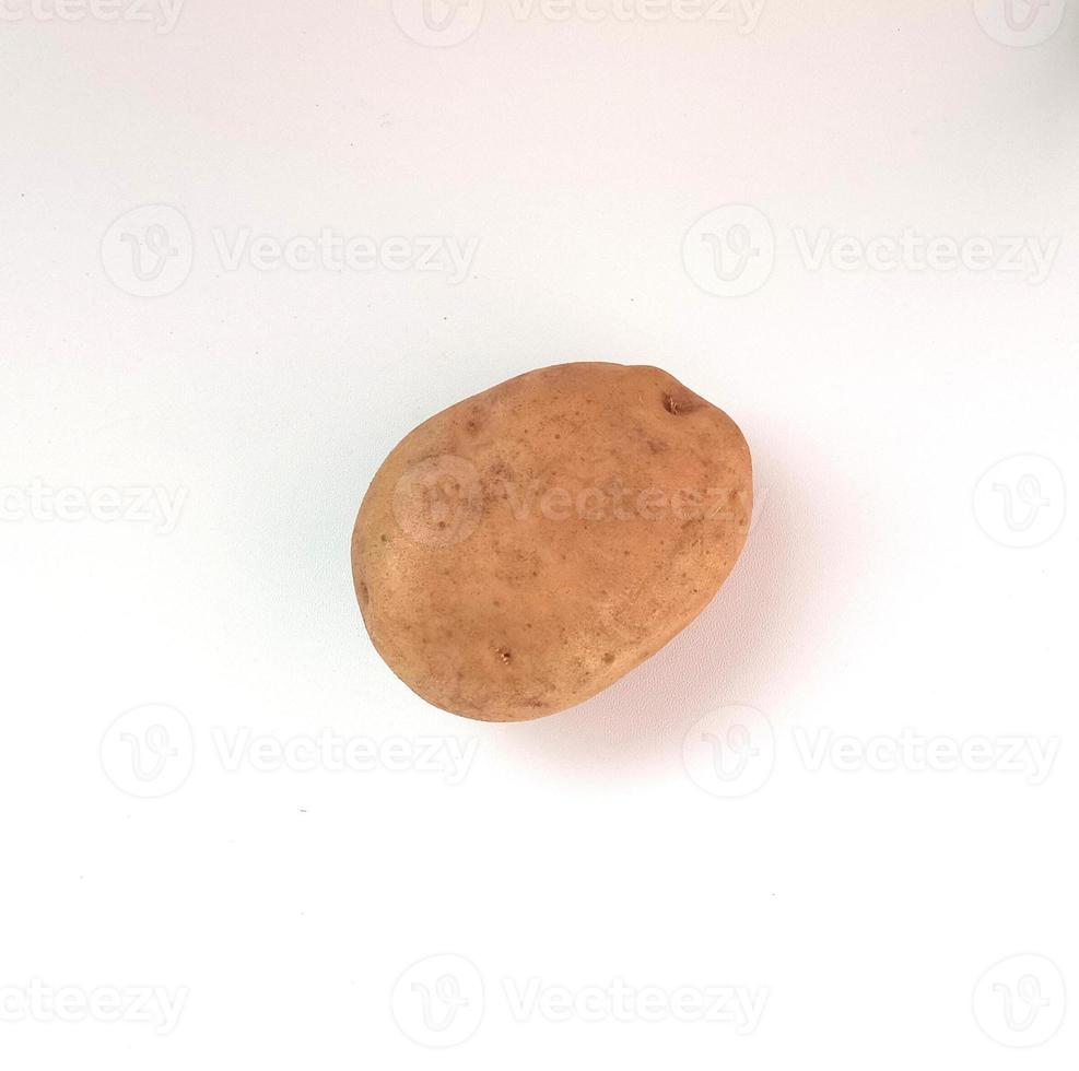 potato isolated on white background close up photo