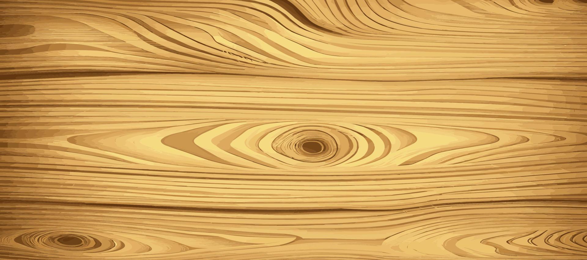 textura de madera clara panorámica con nudos, fondo de tablón - vector