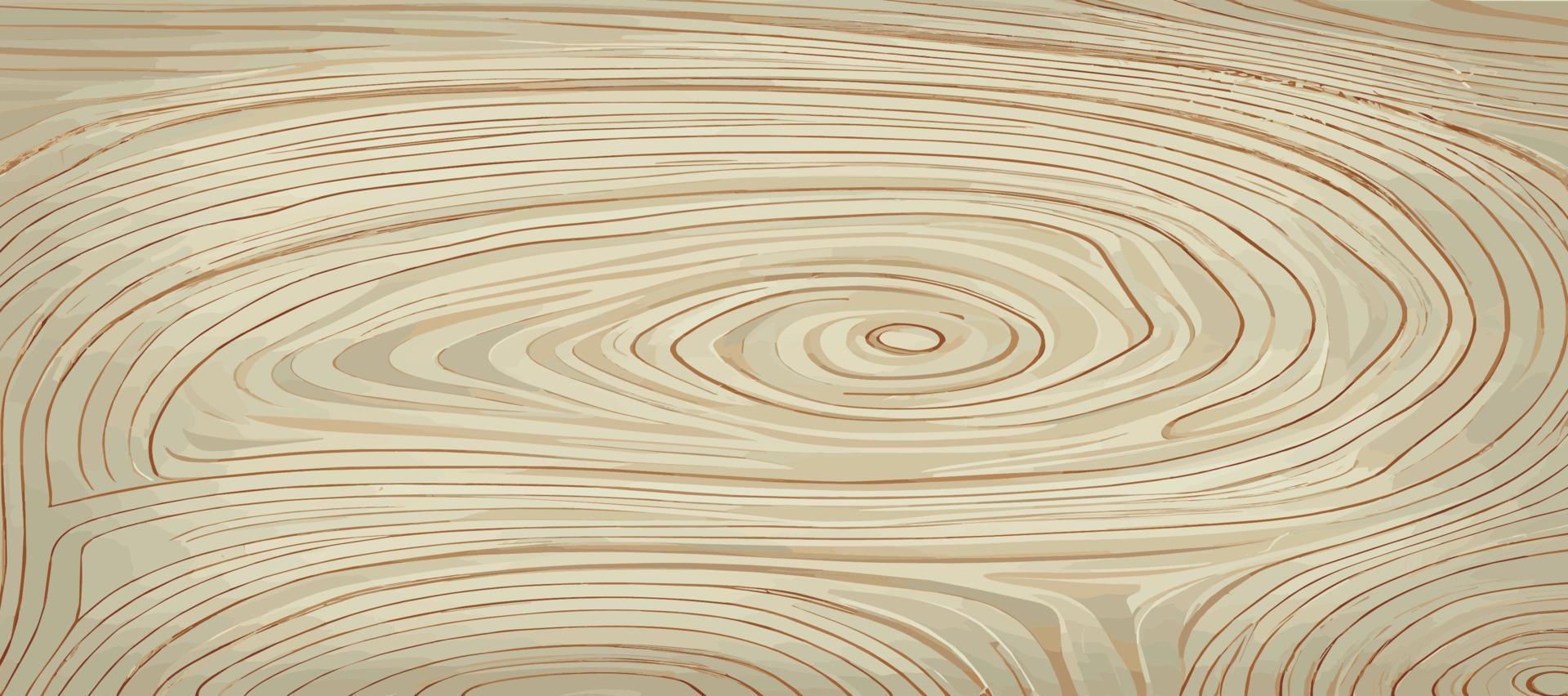 Panoramic texture of light wood with knots - Vector