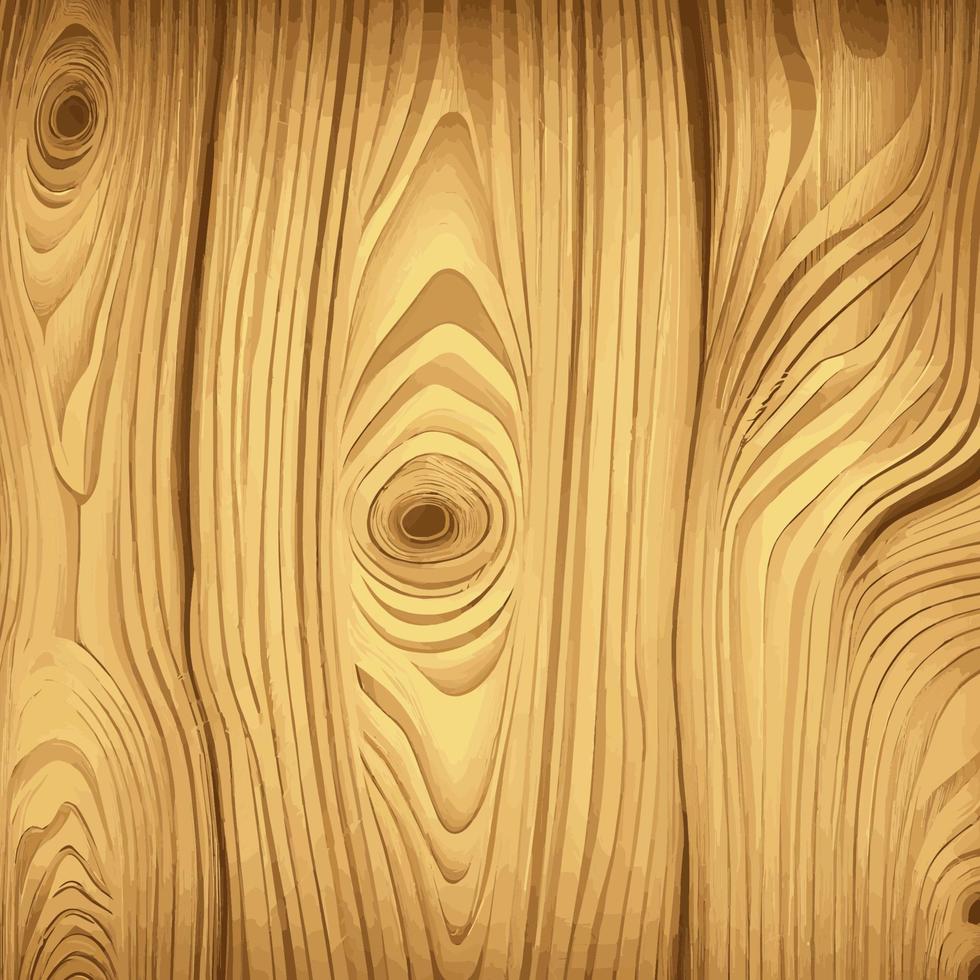 textura de madera clara con nudos, fondo de tablón - vector