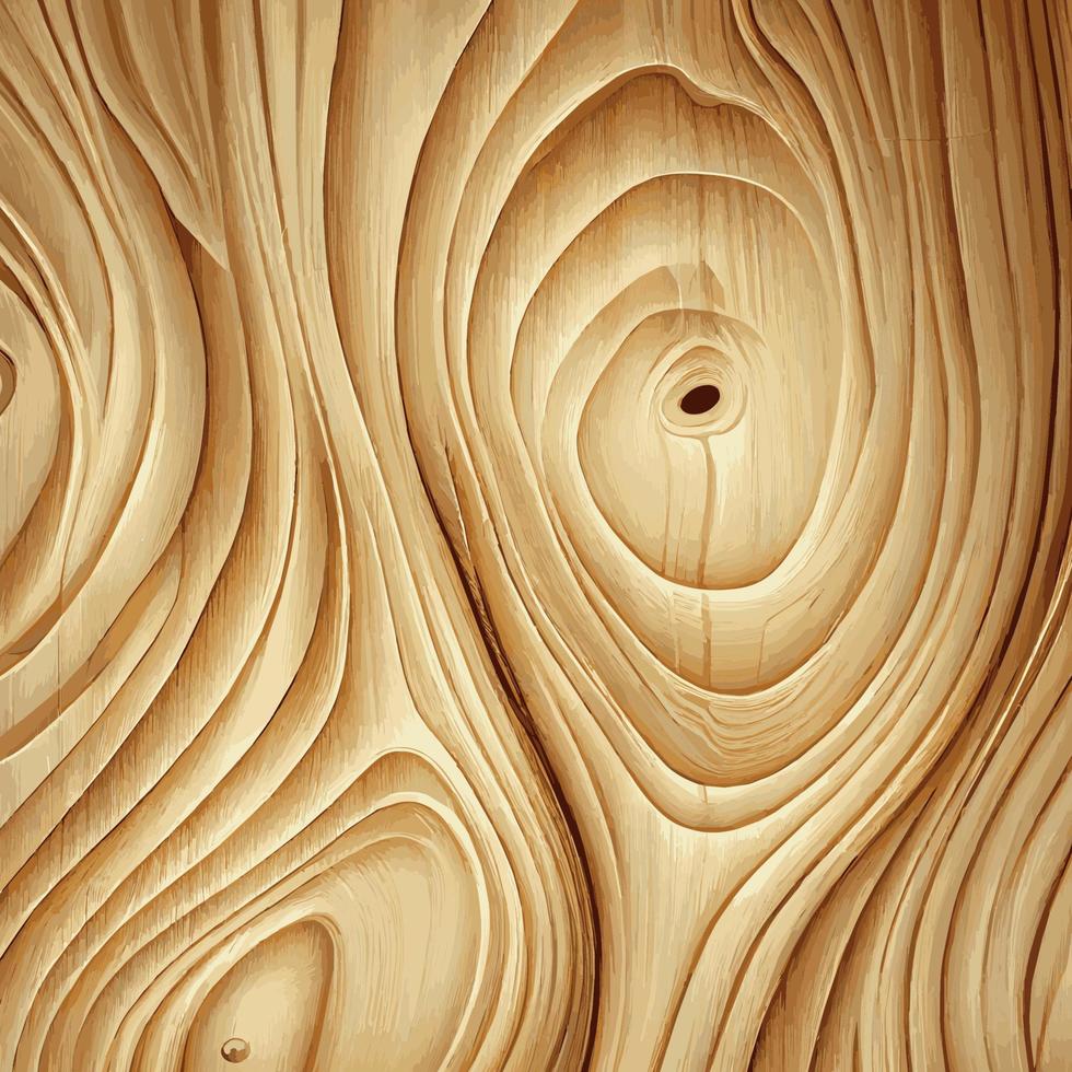 Light wood texture background with knots - Vector