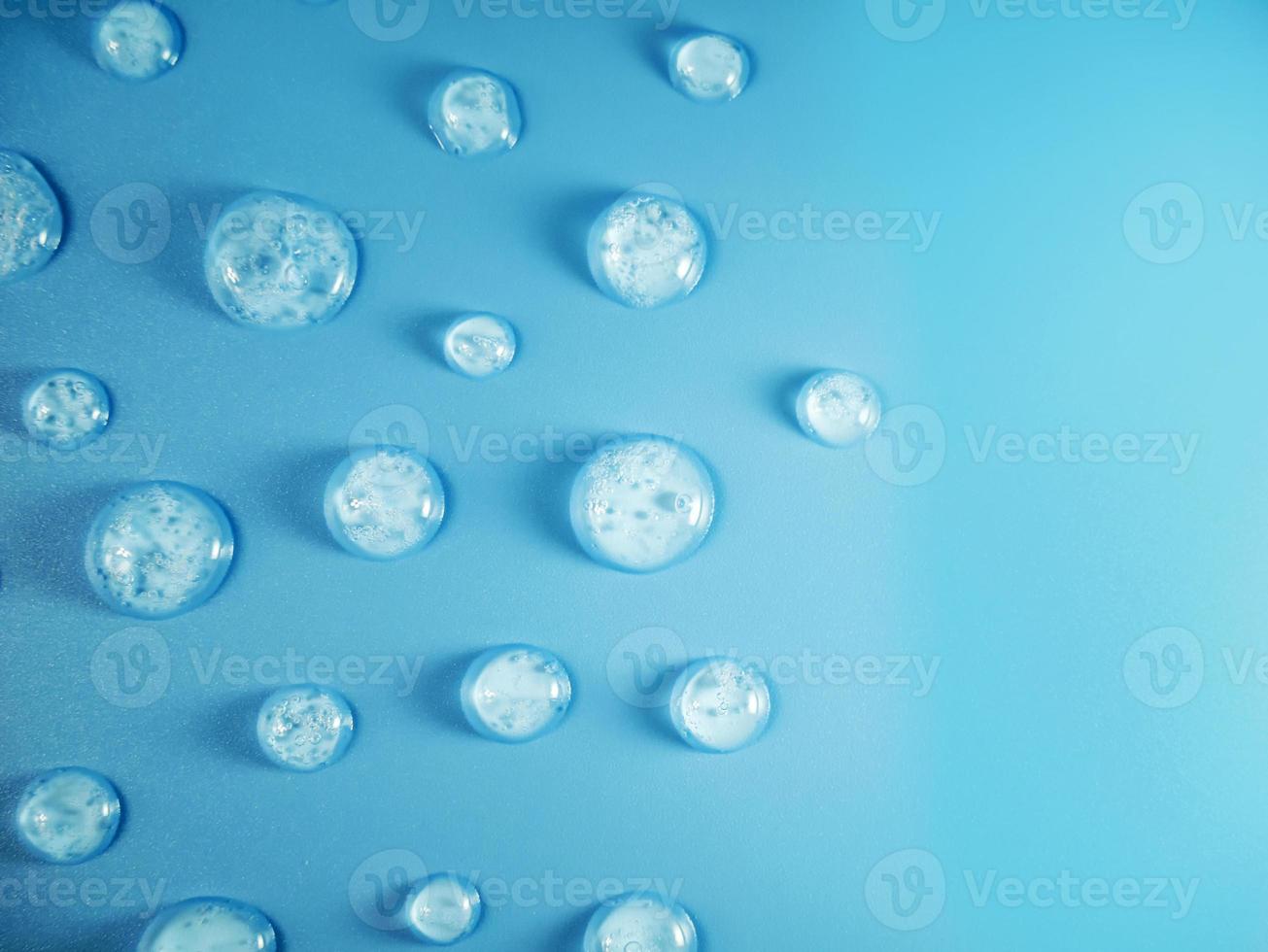 Abstract background cosmetic product, water drops with air bubbles, cream gel with oxygen bubbles for skin care photo