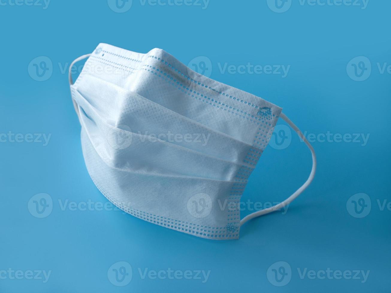Surgical or medical mask to cover the mouth and nose. The concept of protection from influenza, coronavirus, infections. photo