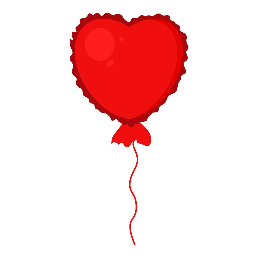 Air beautiful red heart balloon. Vector EPS10