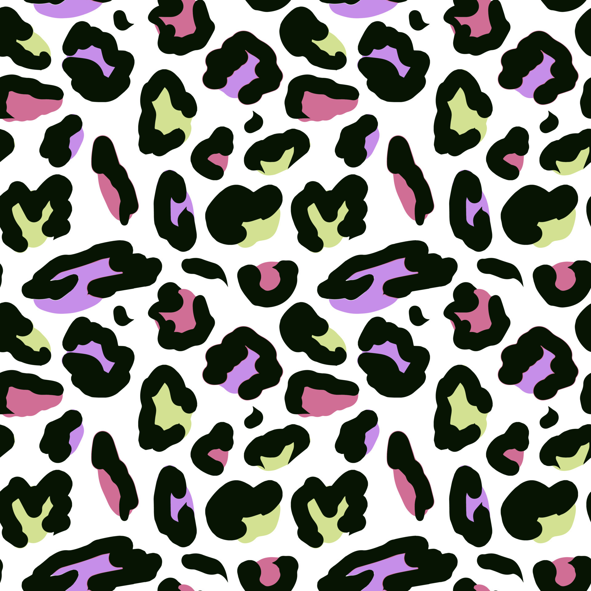 Leopard seamless pattern. Vector animal print. Multi colored spots on a ...