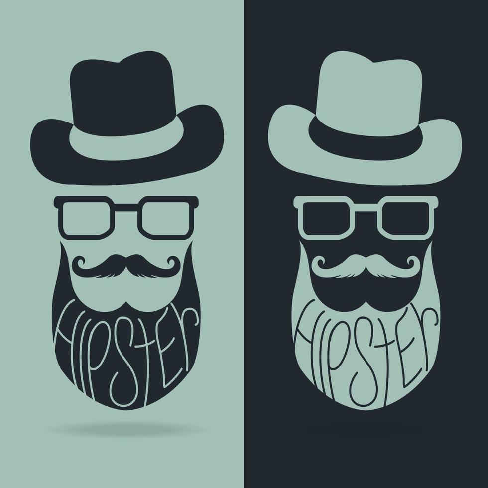 silueta de moda estilo hipster vector