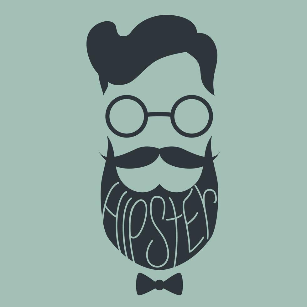 silueta de moda estilo hipster vector