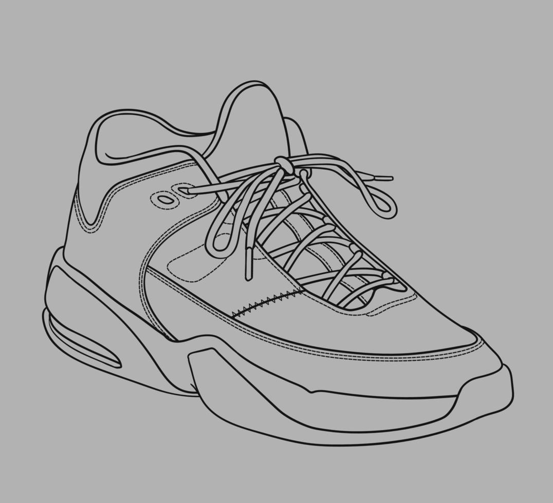 Playing Basketball using The Most Famous Basketball Shoes vector