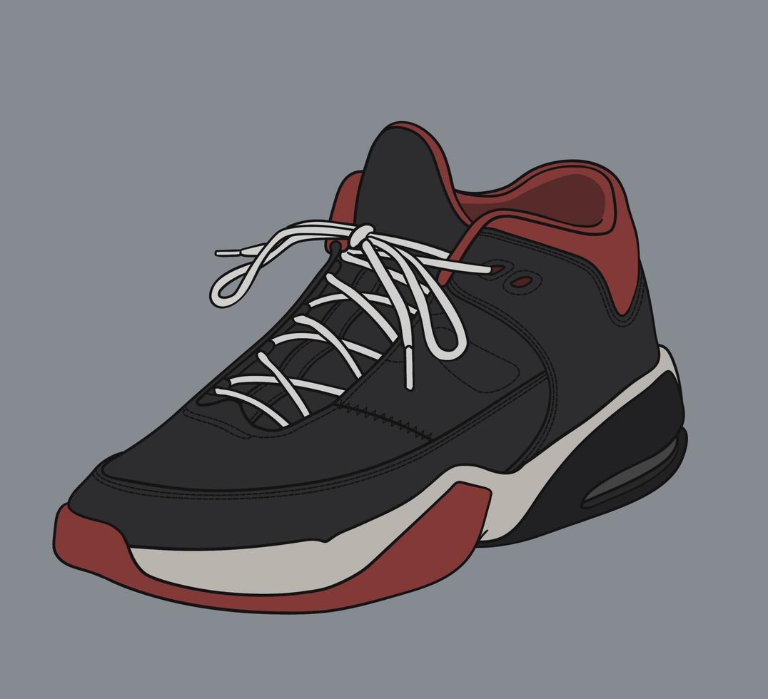 jugar al baloncesto con las zapatillas de baloncesto más famosas vector