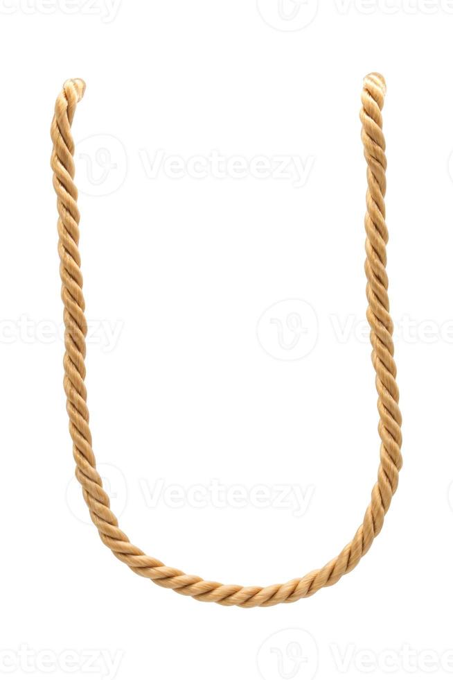 Golden rope isolated accessory background decoration design have Clipping path photo