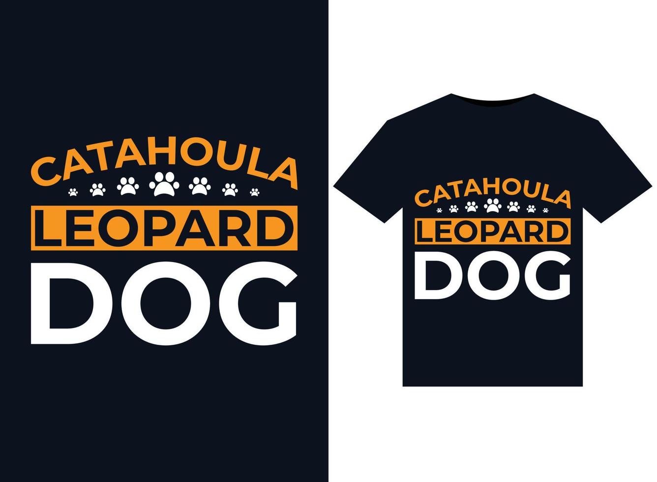 ilustraciones de perros leopardo de catahoula para el diseño de camisetas listas para imprimir vector