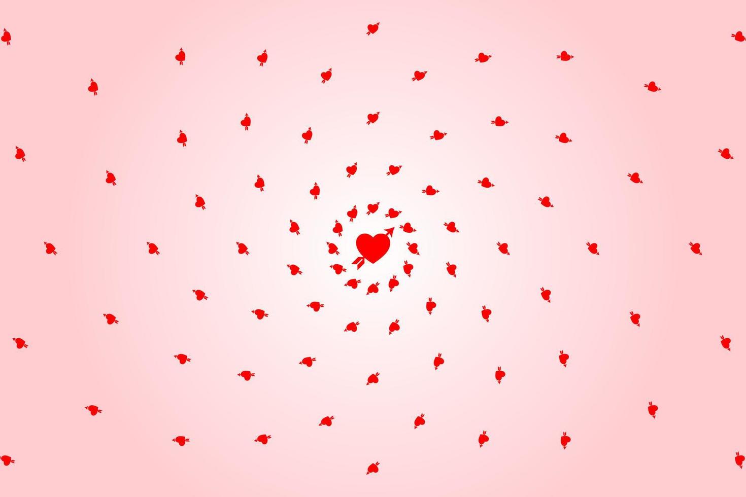 Vector illustration heart pattern lover pink background,Striped heart shape pattern abstract